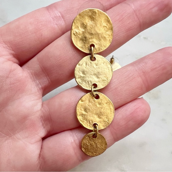 KENNETH JAY LANE COIN DROP PIERCED EARRINGS - Picture 7 of 9